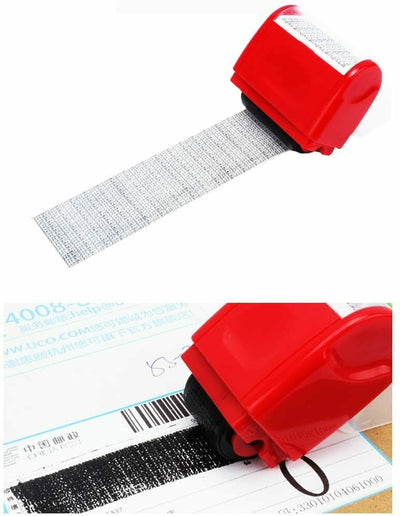 ID Identity Theft Protection Roller Stamp 2Pcs - Guard Your Identity Information
