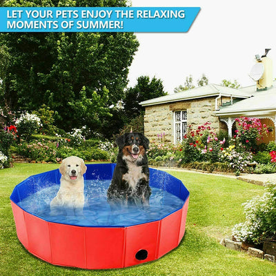 Portable Pet Folding Swimming Pool Dog Cat Washing Bath Tub Outdoor Water Pond
