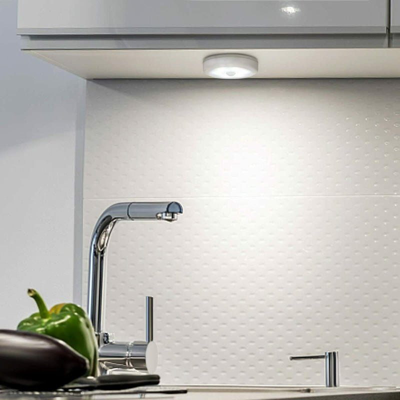Super Bright LED Motion Sensor Lights Magnets Optional Sticky Pads Bathroom Hall