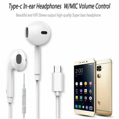 uType C USB-C Earphones Headphones Headsets w/ Mic for Huawei Samsung LG Xiaomi