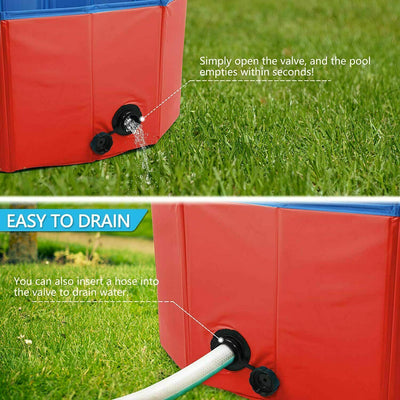 Portable Pet Folding Swimming Pool Dog Cat Washing Bath Tub Outdoor Water Pond