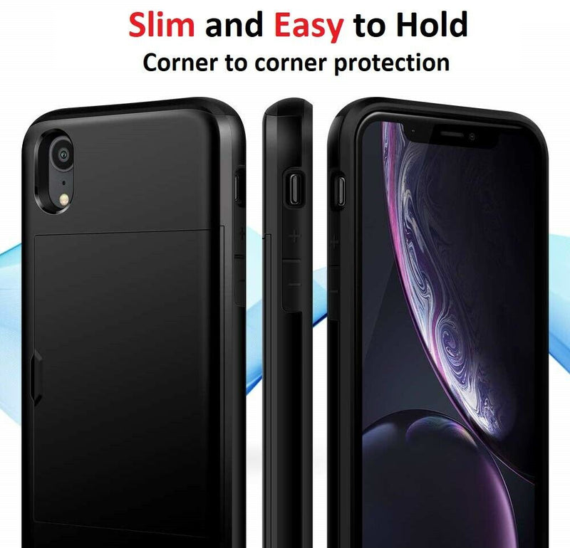For iPhone 12 Pro 11 XR XS Max 8 Plus 7 6 S SE 2020 Case Card Wallet Armor Cover