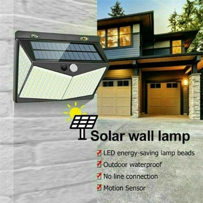 Solar Sensor Wall Light 208LED Motion Lights Outdoor Security Lamp Waterproof