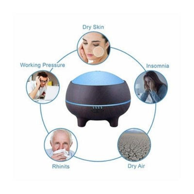 Essential Oil Diffuser Humidifier with Bluetooth Speaker Pure Aromatherapy LED