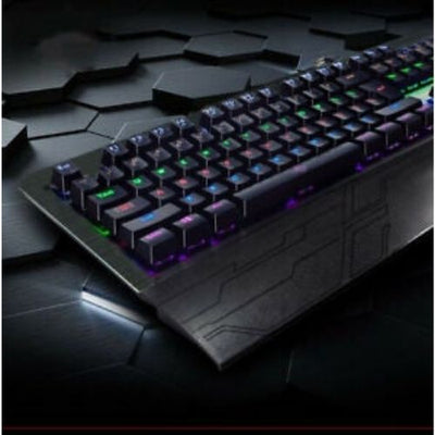 Real Mechanical USB Keyboard Enhanded Gaming Backlit LED Changeable Color Black