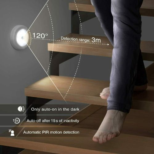LED Wireless PIR Auto Motion Sensor Infrared Night Light Cabinet Stair Lamp CA