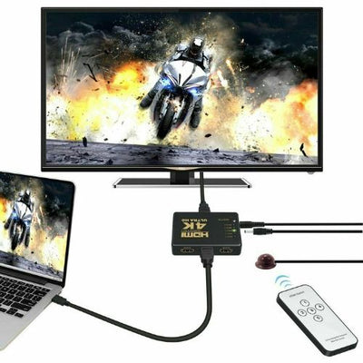 4K 1080P 5 Port HDMI HDTV Auto Switch Switcher Selector Splitter Hub iR Remote