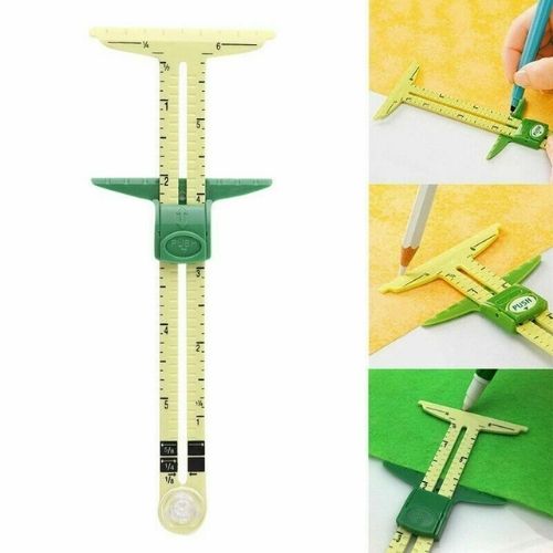 5 In 1 Dress Making Marking Clothes Measuring Quilting Sliding Gauge Sewing Tool