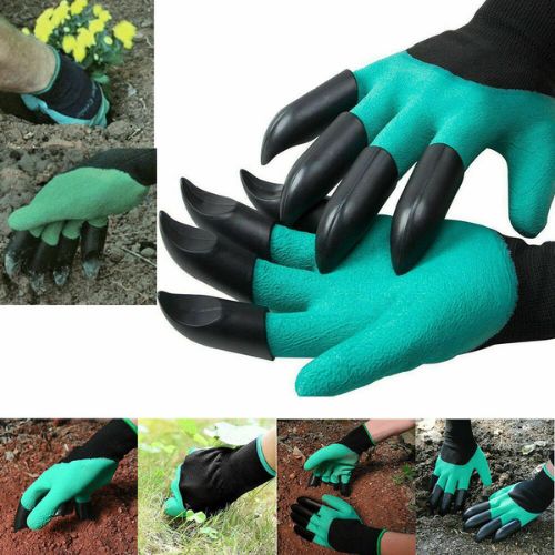 Garden Digging Gloves With Claws On Both Hands Waterproof For Gardening Planting