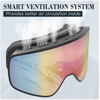 Durable Anti Fog Ski Snowboard Goggles With Magnetic Interchangeable Lens Unisex