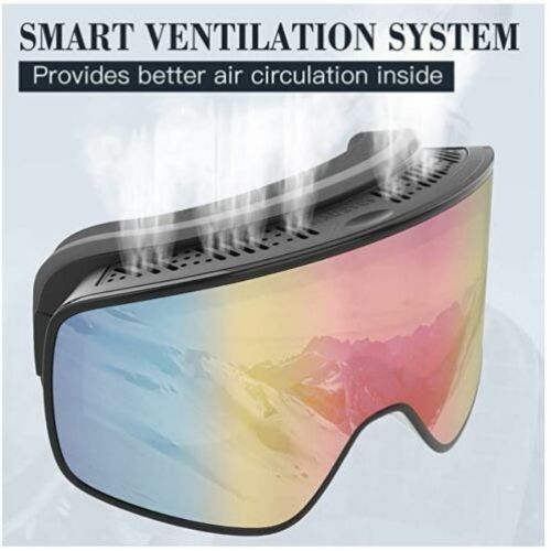 Durable Anti Fog Ski Snowboard Goggles With Magnetic Interchangeable Lens Unisex