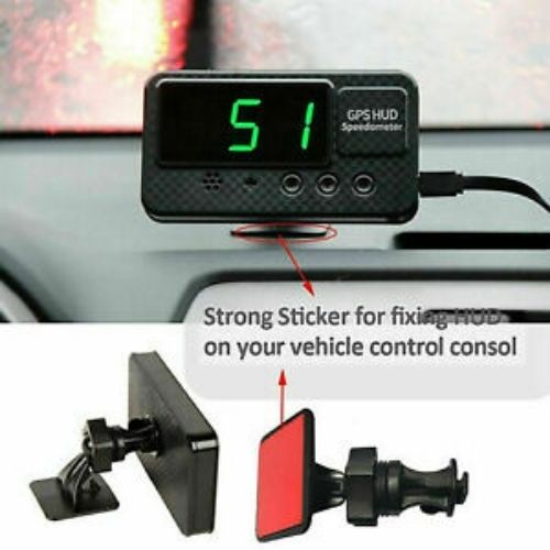 Universal GPS HUD Digital Head Up Display Car Speedometer Speed Warning Alarm CA