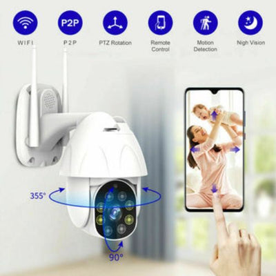 1080P PTZ Security WIFI Camera Waterproof Outdoor Wireless IP66 CCTV Pan IR Cam