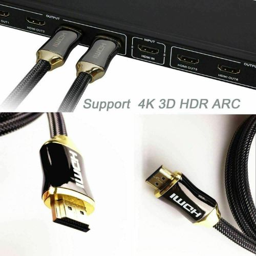 NEW PREMIUM 4K HDMI CABLE 2.0 HIGH SPEED GOLD PLATED BRAIDED LEAD 3D HDTV UHD