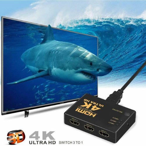 3 Port HDMI Splitter Switch Selector Switcher +Remote 1080p For HDTV/PS3/SKY/STB