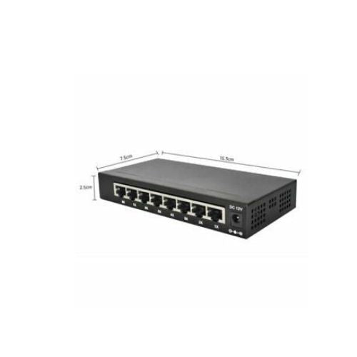8Port Gigabit Ethernet 10/100/1000Mbps Switch Lan Hub Adapter for Router & Modem