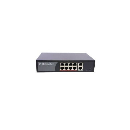 10 Port Gigabit Switch with 8 Port POE and 2 Port Gigabit Uplink