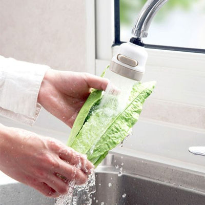 360 Degree Faucet Nozzle Sink Swivel Tap Aerator Dual Spray White Kitchen Tool