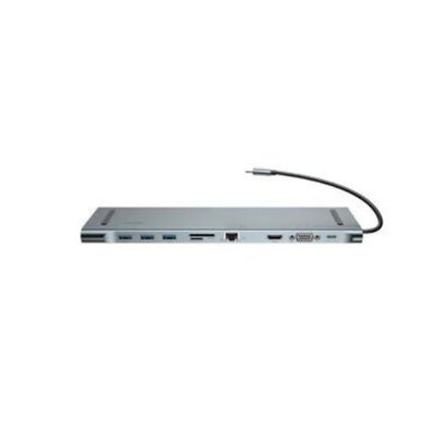USB Type C 3.1 Docking Station HUB VGA HDMI Video Converter Giga Lan Card Reader