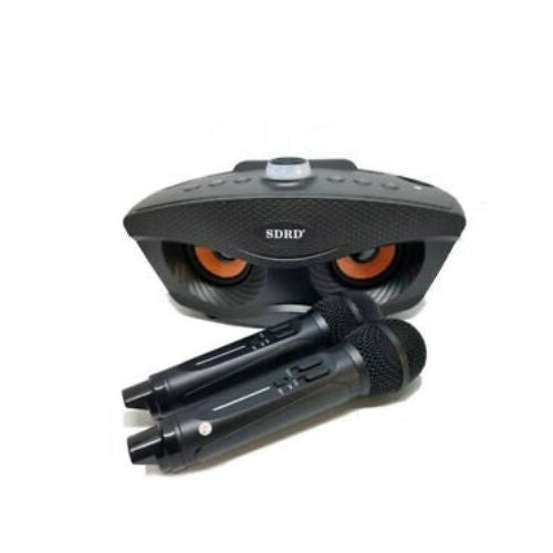 Bluetooth Family KTV Portable Speaker Smart Phone Karaoke with 2 Wireless Mic