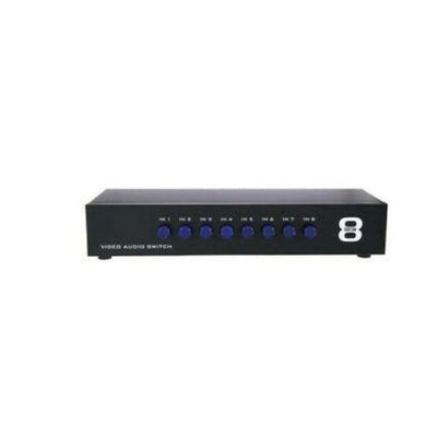 AV Switch Box Composite Selector 8 Port RCA Audio Video 8 In 1 Out To TV