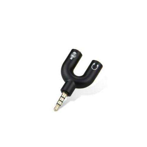 4 Position Pole 3.5mm Stereo Splitter Audio to Mic Headset Jack Plug Y Adapter B