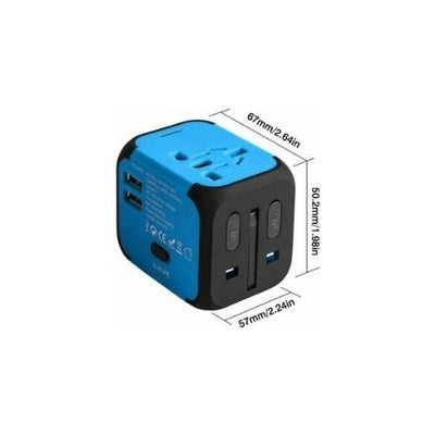 Travel Adapter Universal Power Adapter Worldwide All-One 4 USB For US/EU/AU/UK