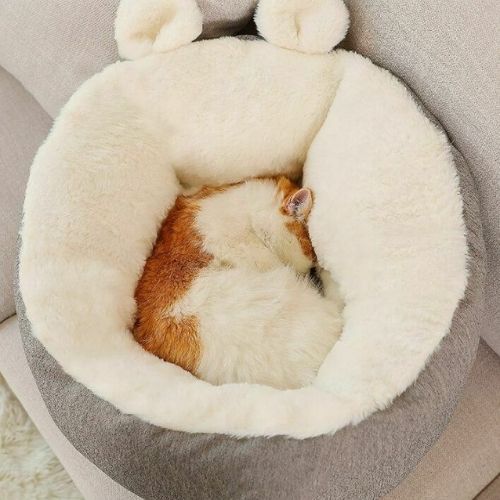 Puppy Cat Pets Soft Washable Bed Warm Cosy Round Cushion Sleeping Mat Cave Sofa