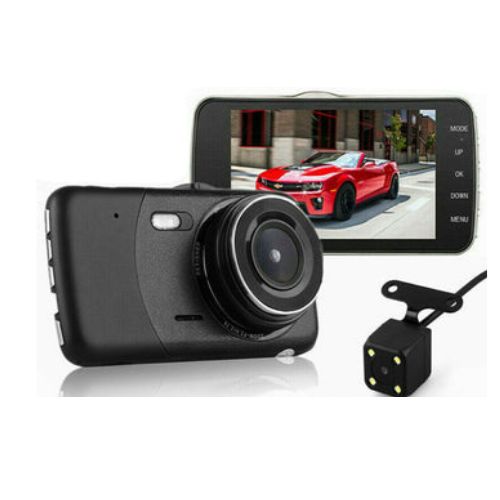 4" Dual Lens Car DVR Dashboard Camera Dash Cam 1080P Front and Rear 170°Recorder