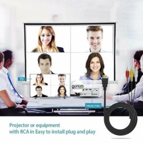 1.5m HDMI Male to 3 RCA Video Audio Converter Component AV Adapter Cable Cord