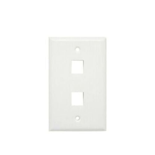 10 Packs Wall Plate 2 Port White Unbreakable Toggle Outlet Cover
