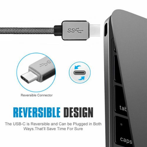 Braided USB Type-C Fast Charging Cable Cord Long For LG Samsung S9 Note 1m , 3m