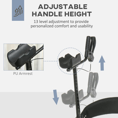Forearm Rollator Walker for Seniors and Adults with Seat and Backrest