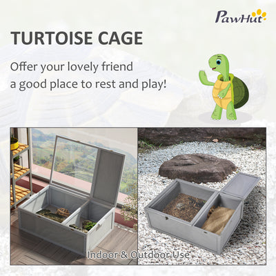Double Area Turple/Tortoise House w/ Strong Wooden Build &amp; Carrying Handles