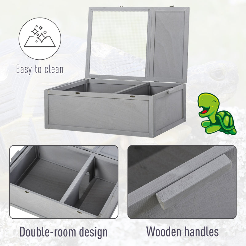 Double Area Turple/Tortoise House w/ Strong Wooden Build &amp; Carrying Handles