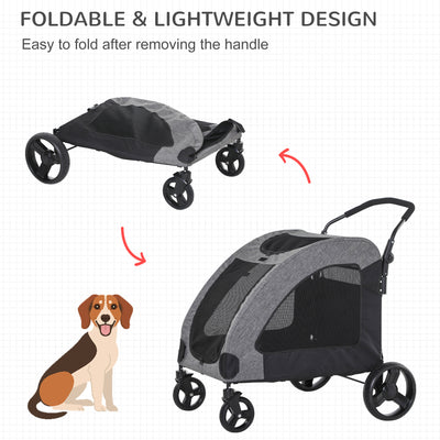 PawHut Pet Stroller Universal Wheel Medium Size Dogs