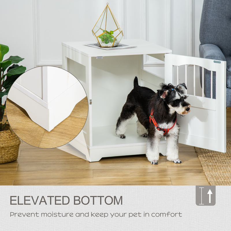Wooden Dog Cage Furniture Style Pet Kennel Crate w/ Windows for Small Dogs