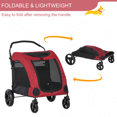 PawHut Pet Stroller Universal Wheel Medium Size Dogs