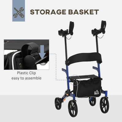 Forearm Rollator Walker for Seniors and Adults with Seat and Backrest