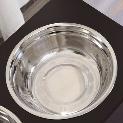 Raised Pet Bowls with Storage Function 2 Stainless Steel Dog Bowls Elevated Base