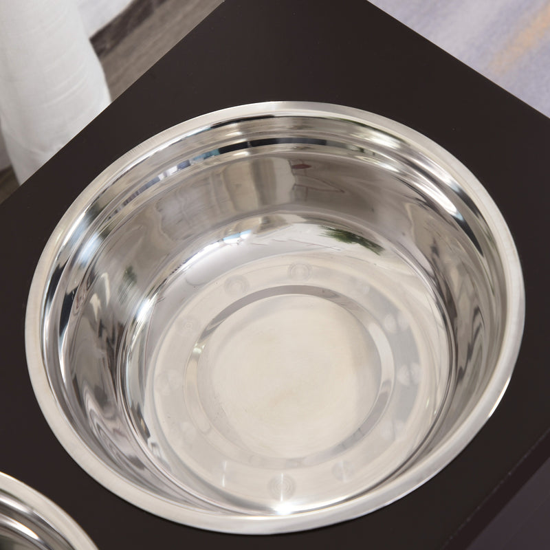 Raised Pet Bowls with Storage Function 2 Stainless Steel Dog Bowls Elevated Base