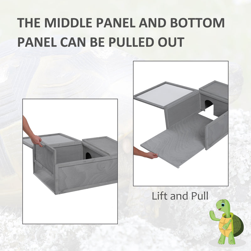Double Area Turple/Tortoise House w/ Strong Wooden Build &amp; Carrying Handles