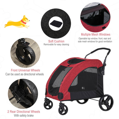 PawHut Pet Stroller Universal Wheel Medium Size Dogs