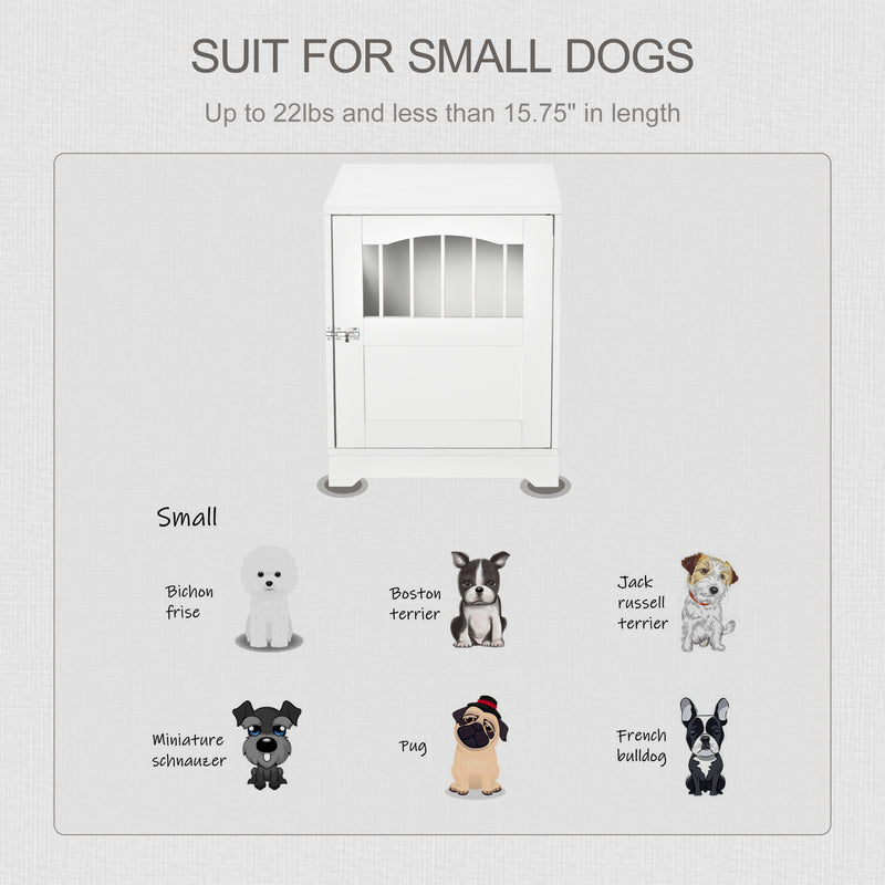 Wooden Dog Cage Furniture Style Pet Kennel Crate w/ Windows for Small Dogs