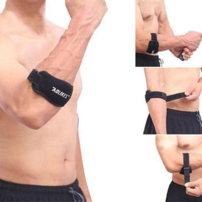 Adjustable Tennis Elbow Support Neoprene Brace Golfer's Strap Clasp Lateral Gym
