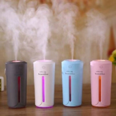 Portable Humidifier Cup Moisture Mobile USB Powered LED Night Light Humidifying