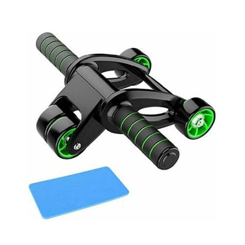 Ab Roller Machine Gymwar Fitness 4 wheeler Home Workout Exercise Equipment Green