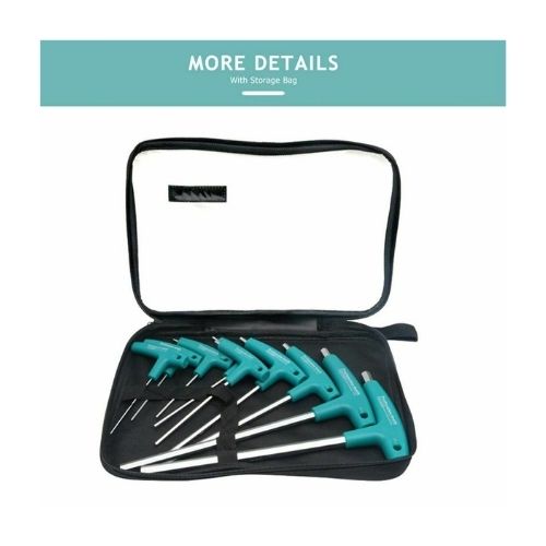 9PCS Allen Key Hex Wrench Set Flathead T-Handle Spanner Hand Tools Bike Reapair