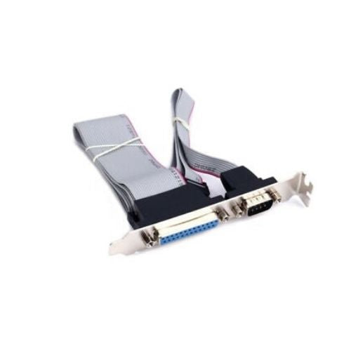 Motherboard Parallel DB25 Serial 9Pin RS232 DB9 Com Port Cable Connector Bracket