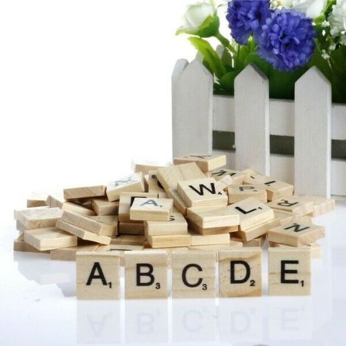Scrabble Letters for Crafts Wood Tiles A-Z Capital Letters for Crafts set
